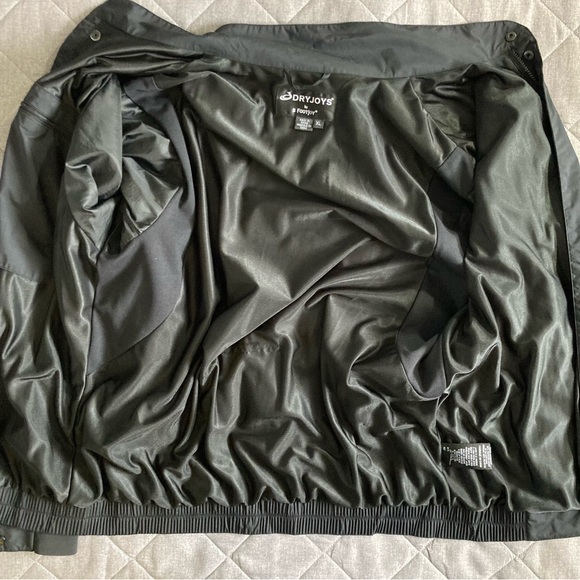 DryJoys by FootJoy Rain Wind Golf Jacket Mens XL Black Removable Long Sleeves - Picture 8 of 15